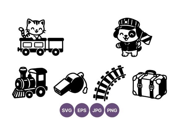 Cat and Dog Train Vector Art Review