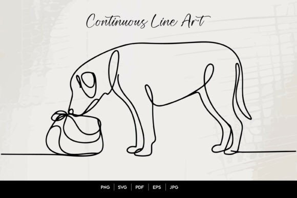 Dog and Hat Continuous Line Art Review