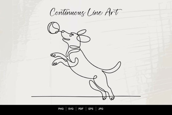 Dog Playing Ball Line Art Review