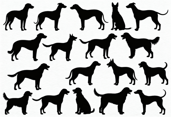 Dog Silhouettes Clipart Pack Review