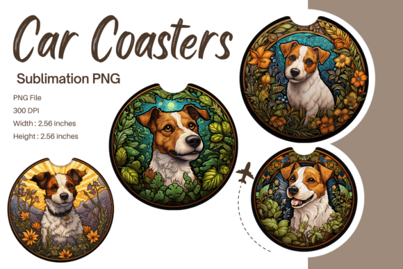 Dog Stained Glass Car Coaster Keychain Review
