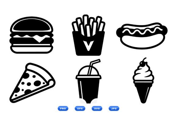 Fast Food Icon SVG Pack Review for Embroidery Projects