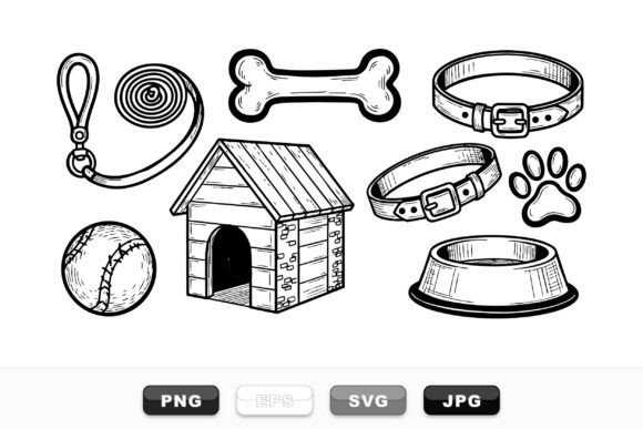 Hand Drawn Dog Accessories Set Review