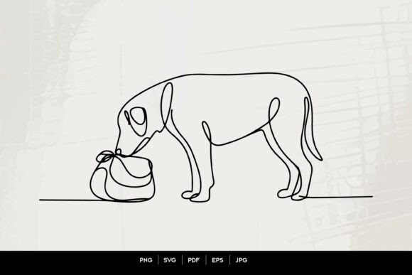 One Line Dog Sniffing Bag Embroidery Review