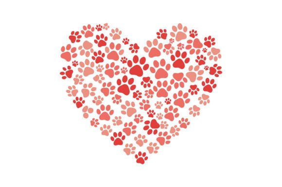 Paw Print Heart Love Shape Svg Review