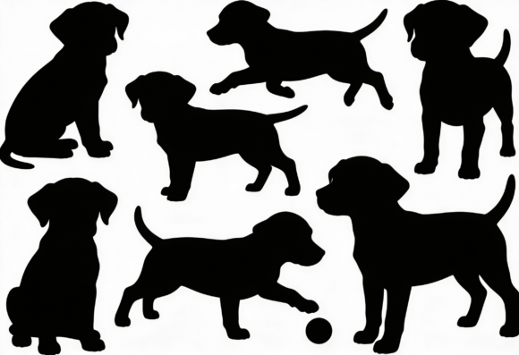 Puppy Dog Silhouettes Clipart Review