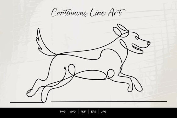 Running Dog Line Art Review for Embroidery Projects