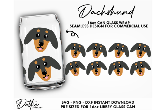 Sausage Dog Can Wrap SVG