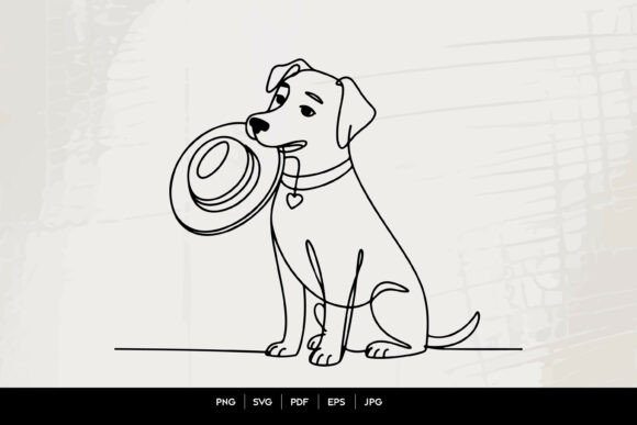 Single Line Dog Sitting with Hat Embroidery Review