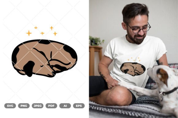 Sleeping Dog Colored Clipart Review