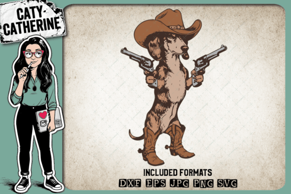 Western Dachsund with Pistols Embroidery Design Review