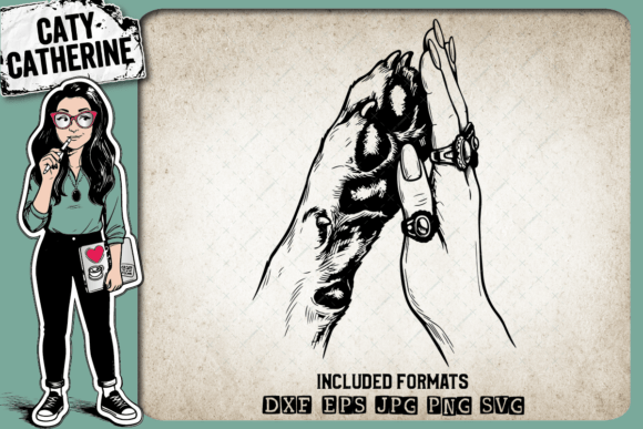 Woman’s Hand Wearing Rings High Five Dog
